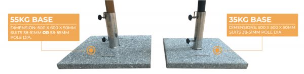 Sunranger Granite Base Sizes